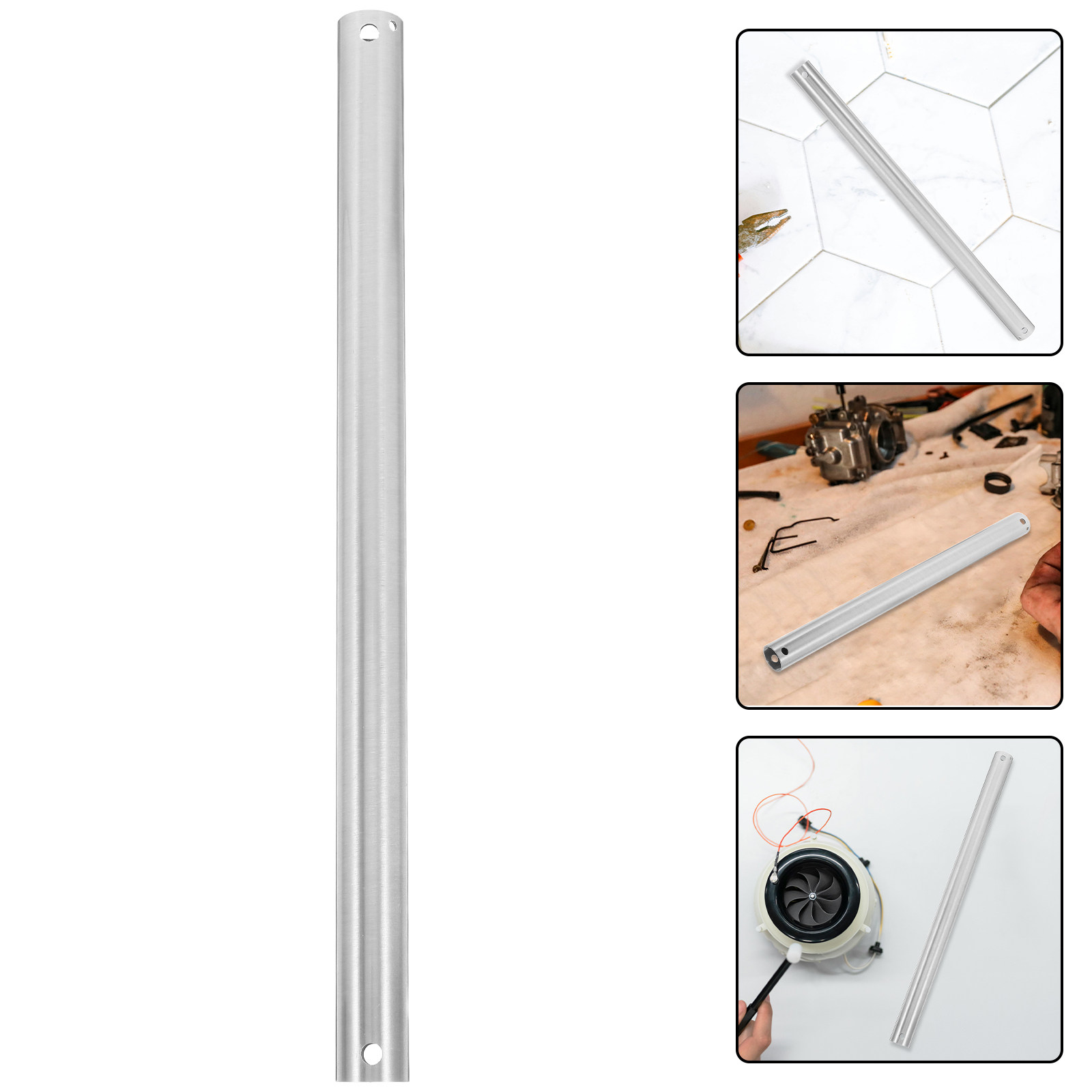 Decor Lighting Ceiling Fans - Ceiling Fan Downrod Extension Rod Silver