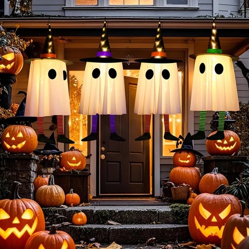 Lighting Tree Decor - Halloween Hanging Ghost Decorations, Outdoor Halloween