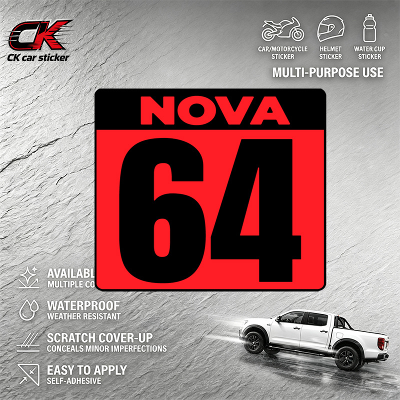 Nova Decor & Lighting Juletrelys - Creativity NOVA 64 Car Sticker Racing