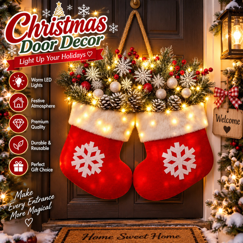 Christmas Lighted Wreath Mitte - Outdoor Lighting Wedding Decor recension och pris