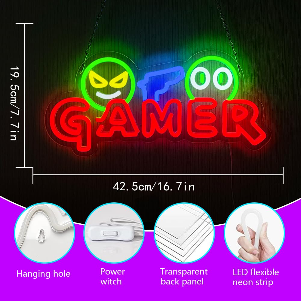 Gamer Neon Sign LED Wall Light - Lighting Decor For Wedding recension och pris