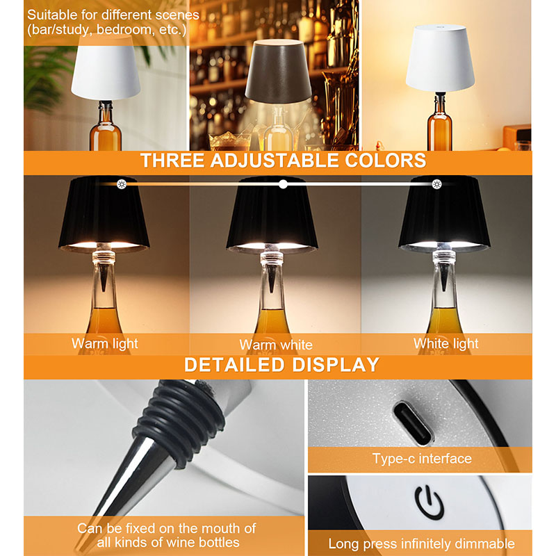 Wireless Bottle Table Lamp Tou - Colour Changing Bulb recension och pris