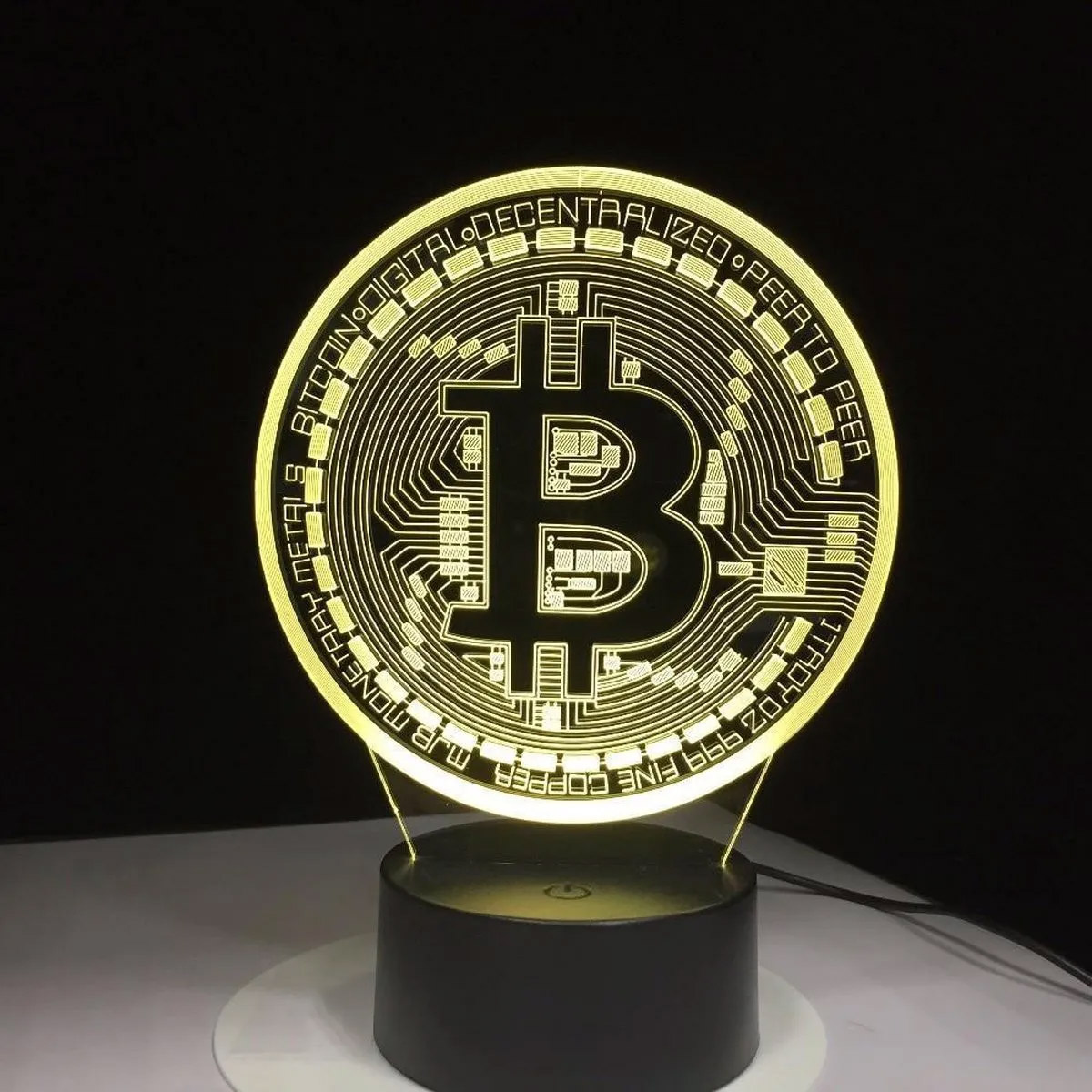 Bitcoin Coin Art Acrylic Led N - Colour Changing Bulb recension och pris