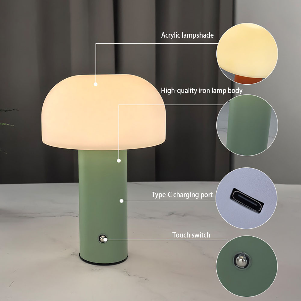New Mushroom Lamp LED Charging - Mushroom Table Lamp recension och pris