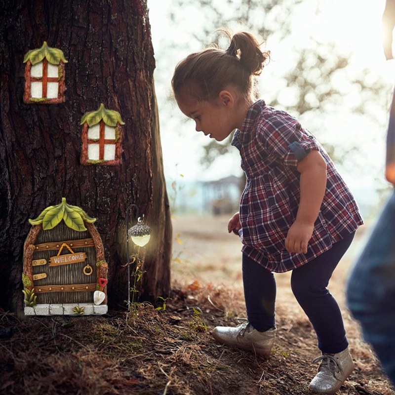 Miniature Fairy Gnome Home Win - Lighting Tree Decor recension och pris