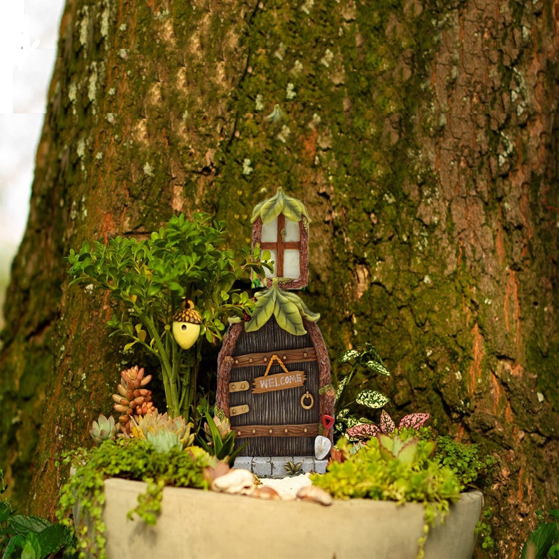 Miniature Fairy Gnome Home Win - Lighting Tree Decor recension och pris