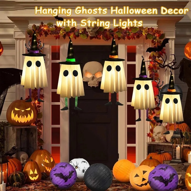 Halloween Hanging Ghost Decora - Lighting Tree Decor recension och pris