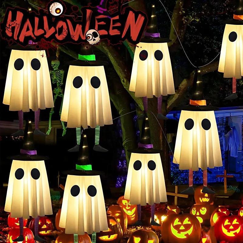 Halloween Hanging Ghost Decora - Lighting Tree Decor recension och pris