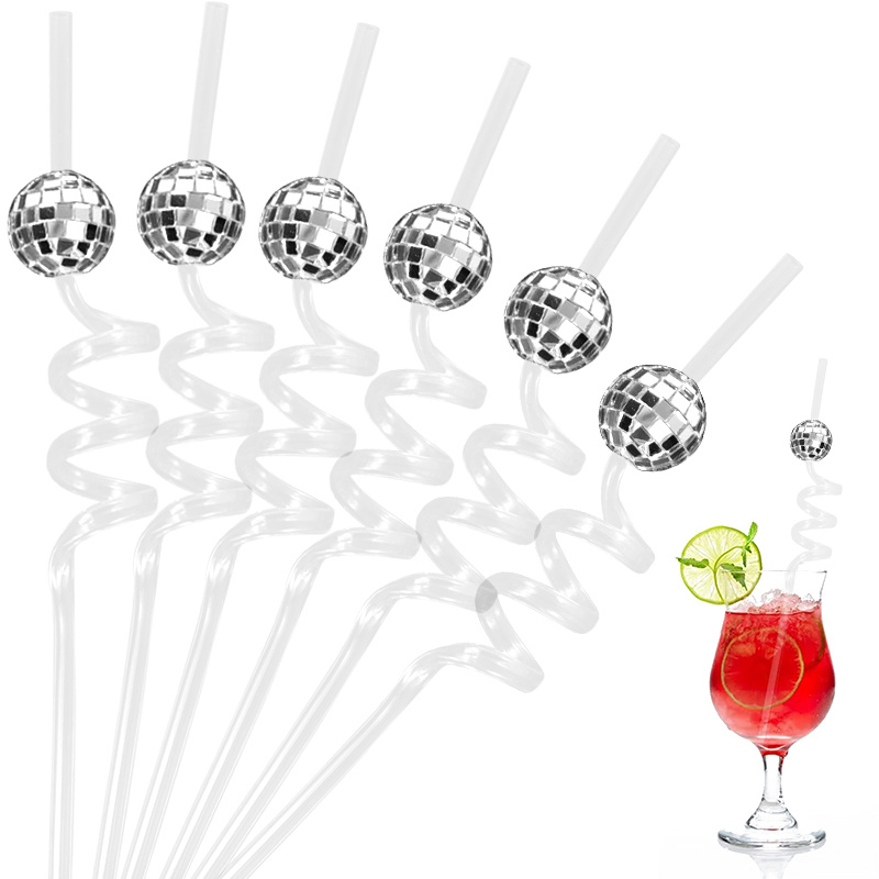 6pcs Mirror Disco Ball Straws  - Disco Ball Mirror recension och pris