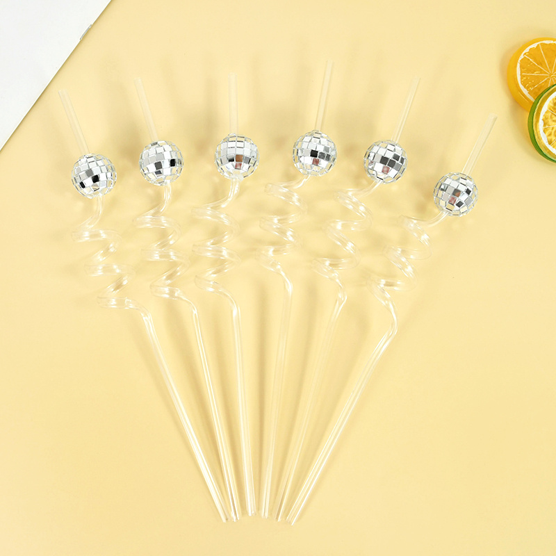 6pcs Mirror Disco Ball Straws  - Disco Ball Mirror recension och pris