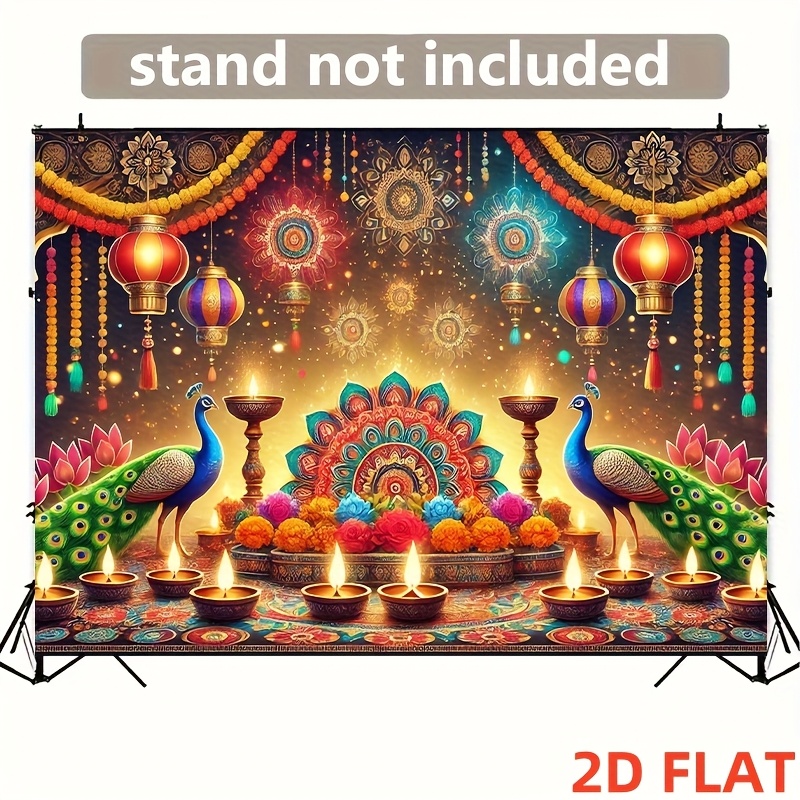 Diwali Peacock Lantern Tapestr - Lighting Decoration For Diwali recension och pris