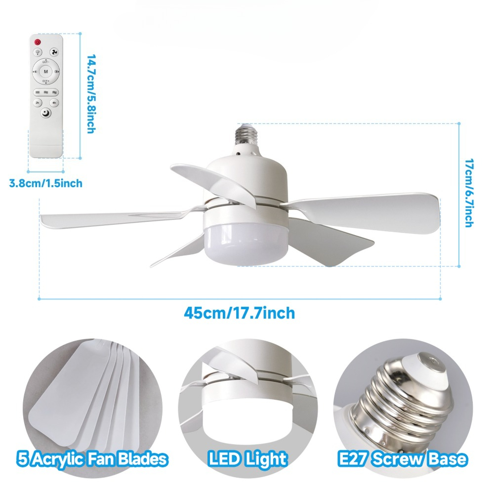 1/2PCS LED Ceiling Fan Lights  - Decor Lighting Ceiling Fans recension och pris
