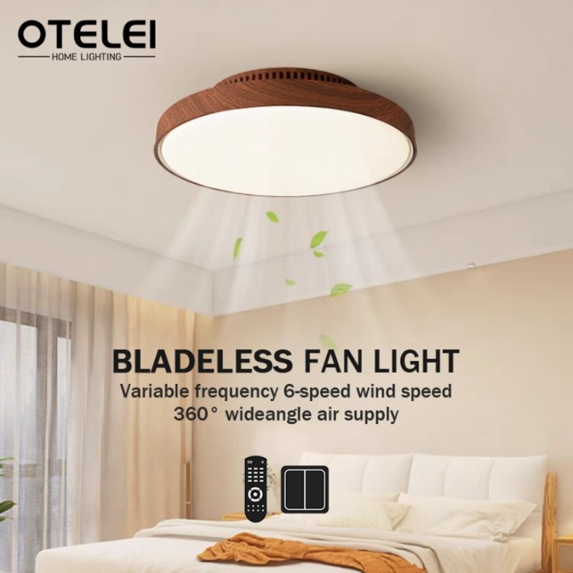 New Walnut Invisible Bladeless - Decor Lighting Ceiling Fans recension och pris