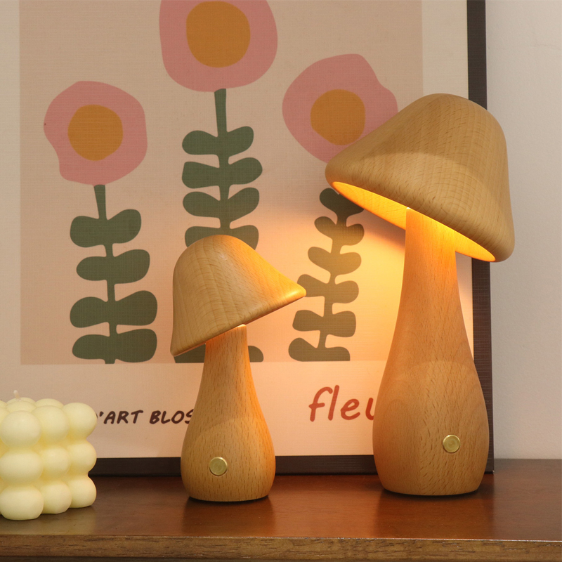 Mushroom Table Lamp Wooden Des - Mushroom Table Lamp recension och pris