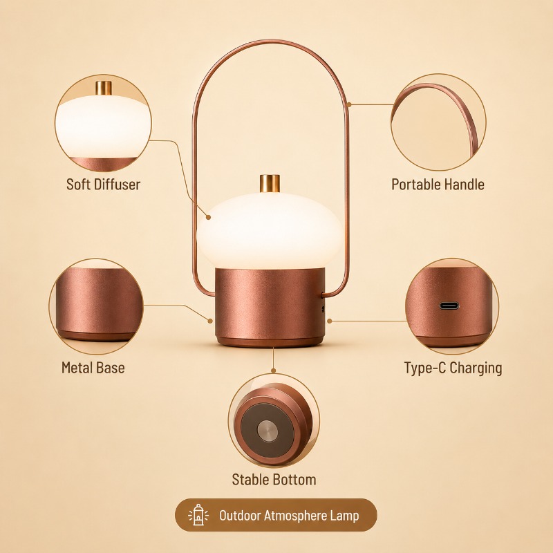 Rechargeable Portable Mushroom - Mushroom Table Lamp recension och pris