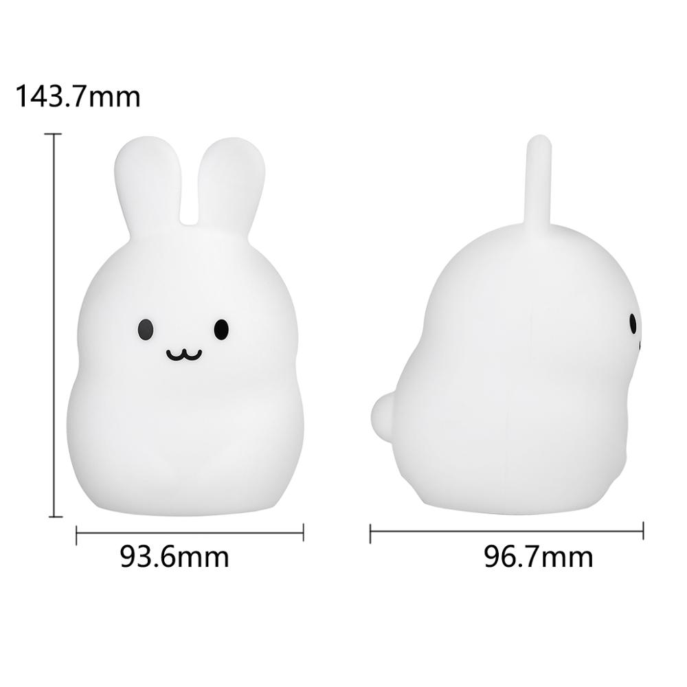 Touch Sensor Rabbit Night Ligh - Colour Changing Bulb recension och pris
