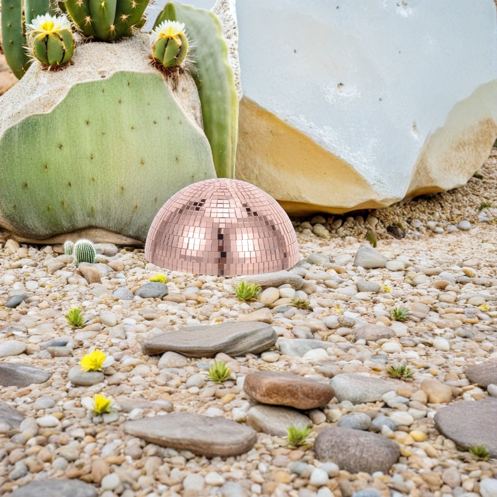Half Garden Mirror Globe 15Cm  - Disco Ball Mirror recension och pris