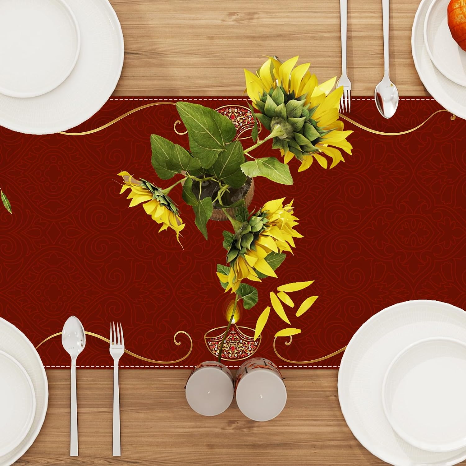 Happy Diwali Linen Table Runne - Lighting Decoration For Diwali recension och pris