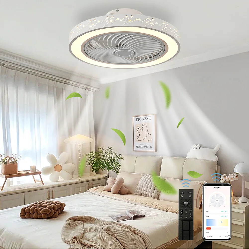 Smart App ceiling fan 46CM fan - Decor Lighting Ceiling Fans recension och pris