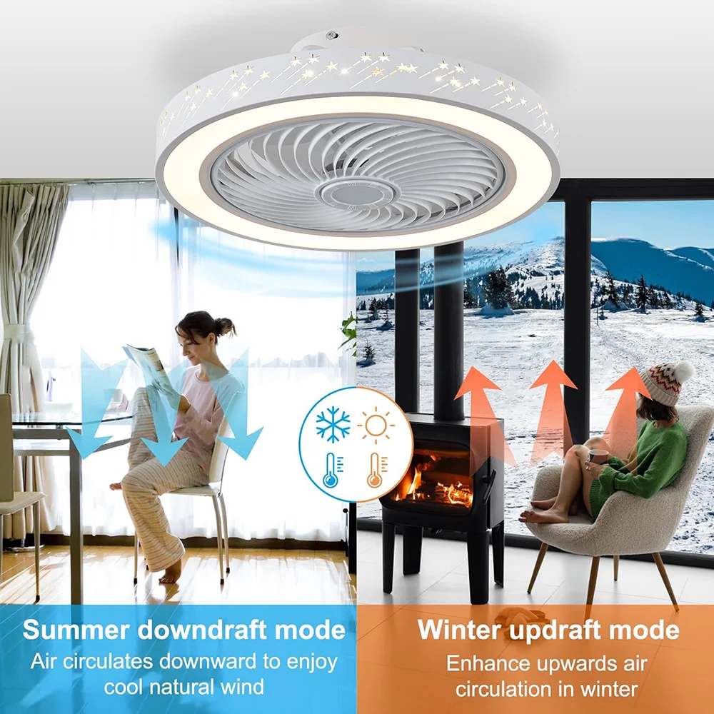 Smart App ceiling fan 46CM fan - Decor Lighting Ceiling Fans recension och pris
