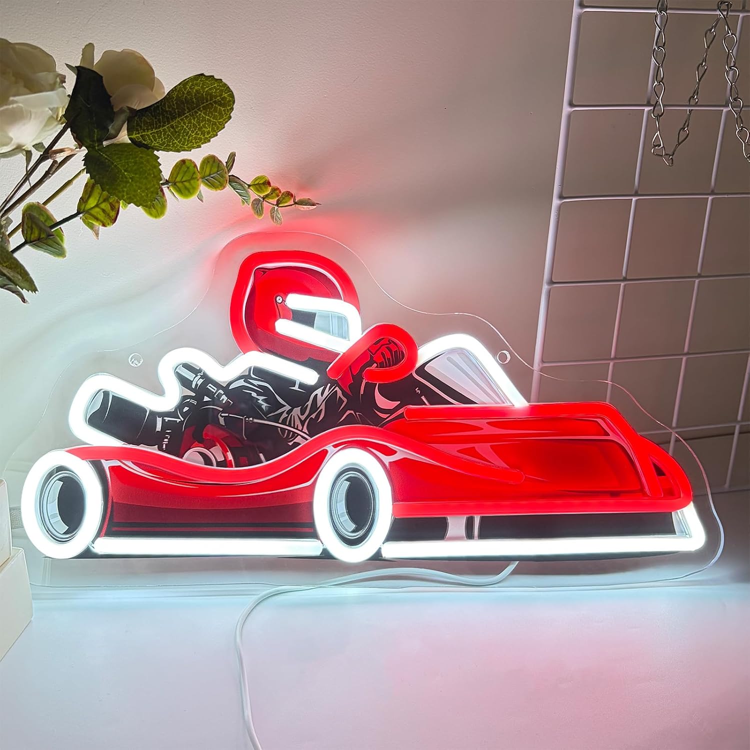 Go Kart Racer LED Neon Sign US - Decor Kart Lighting recension och pris