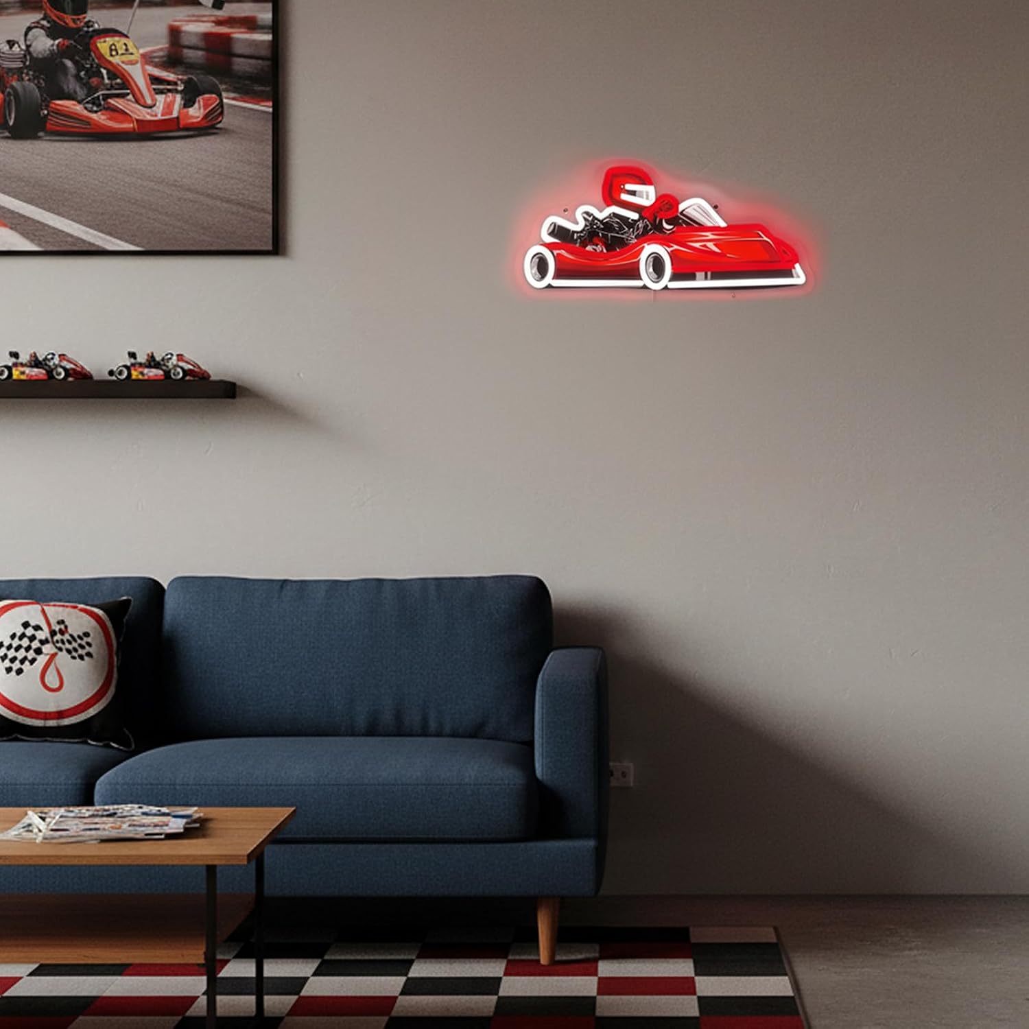 Go Kart Racer LED Neon Sign US - Decor Kart Lighting recension och pris