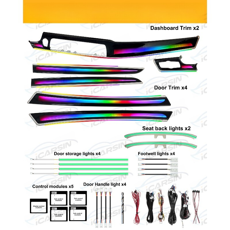 Dashboard Embedded 64 Color Dy - Ambient Led Strip recension och pris