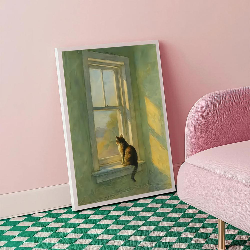 Golden Hour Window Cat HD Wall - Decor Lighting Hours recension och pris