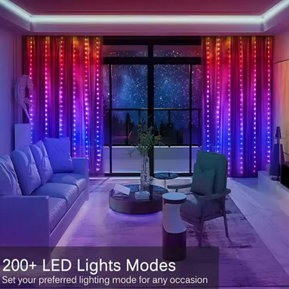 3M RGB Smart LED Curtain Light - Lighting Decor For Wedding recension och pris