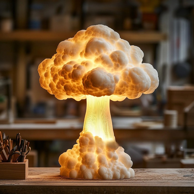 USB Powered Atomic Mushroom Cl - Mushroom Table Lamp recension och pris